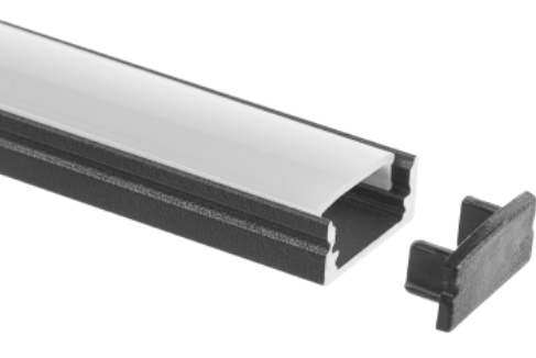 A002 BLACK SURFACE ALUMINIUM PROFILE